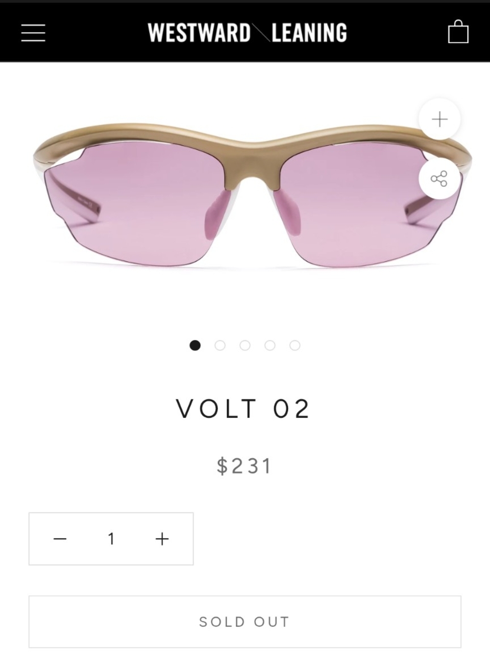 Westward Leaning Volt 02 Sunglasses in Pink Lenses and Tan Frame